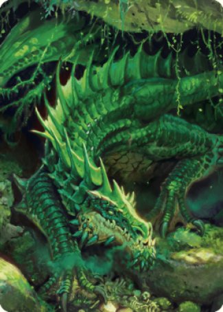 Lurking Green Dragon Art Card [Commander Legends: Battle for Baldur's Gate Art Series] | Gate City Games LLC