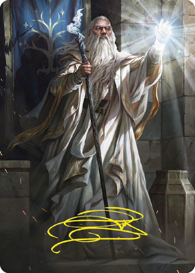 Gandalf the White Art Card (Gold-Stamped Signature) [The Lord of the Rings: Tales of Middle-earth Art Series] | Gate City Games LLC