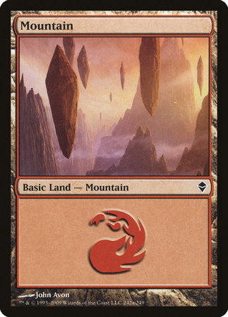 Mountain (242a) [Zendikar] | Gate City Games LLC