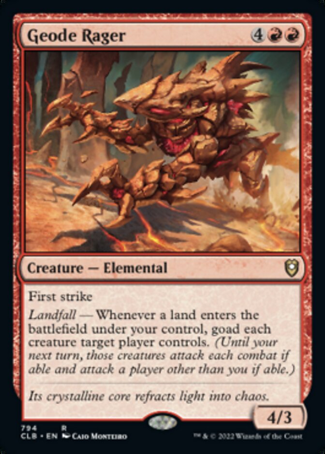 Geode Rager [Commander Legends: Battle for Baldur's Gate] | Gate City Games LLC
