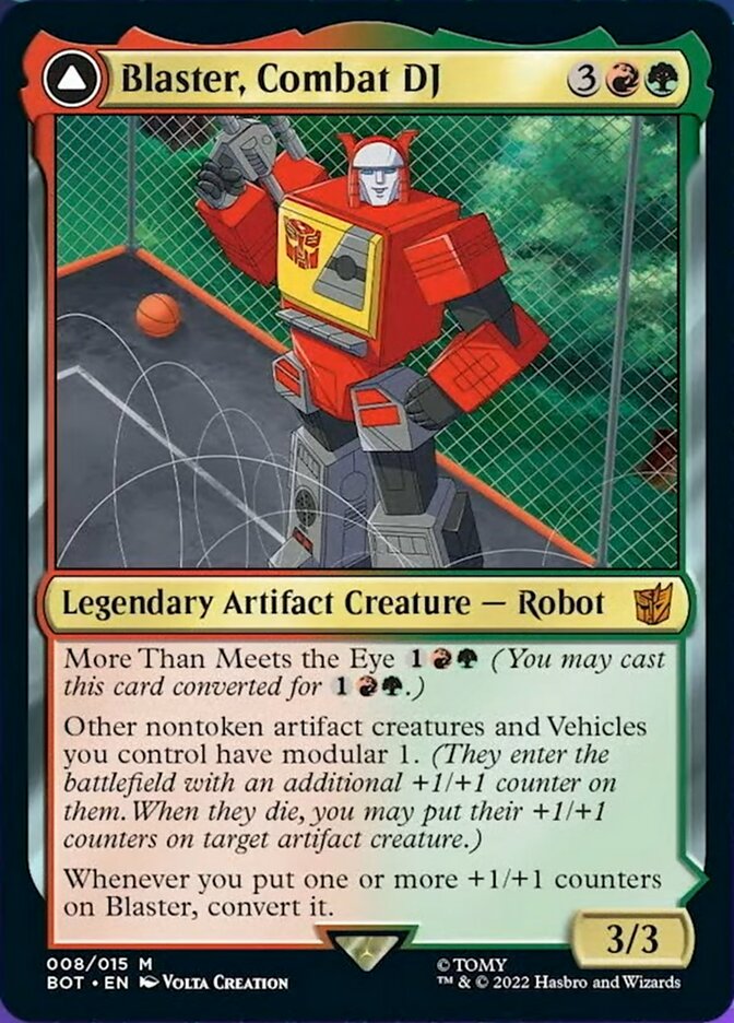 Blaster, Combat DJ // Blaster, Morale Booster [Universes Beyond: Transformers] | Gate City Games LLC