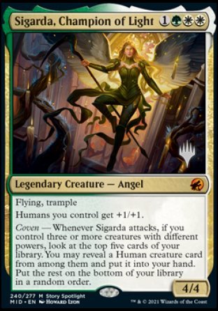 Sigarda, Champion of Light (Promo Pack) [Innistrad: Midnight Hunt Promos] | Gate City Games LLC