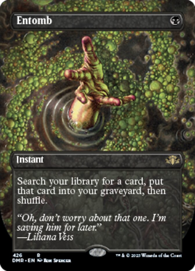 Entomb (Borderless Alternate Art) [Dominaria Remastered] | Gate City Games LLC