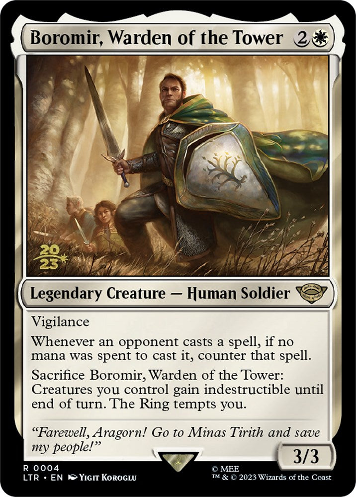 Boromir, Warden of the Tower [The Lord of the Rings: Tales of Middle-Earth Prerelease Promos] | Gate City Games LLC