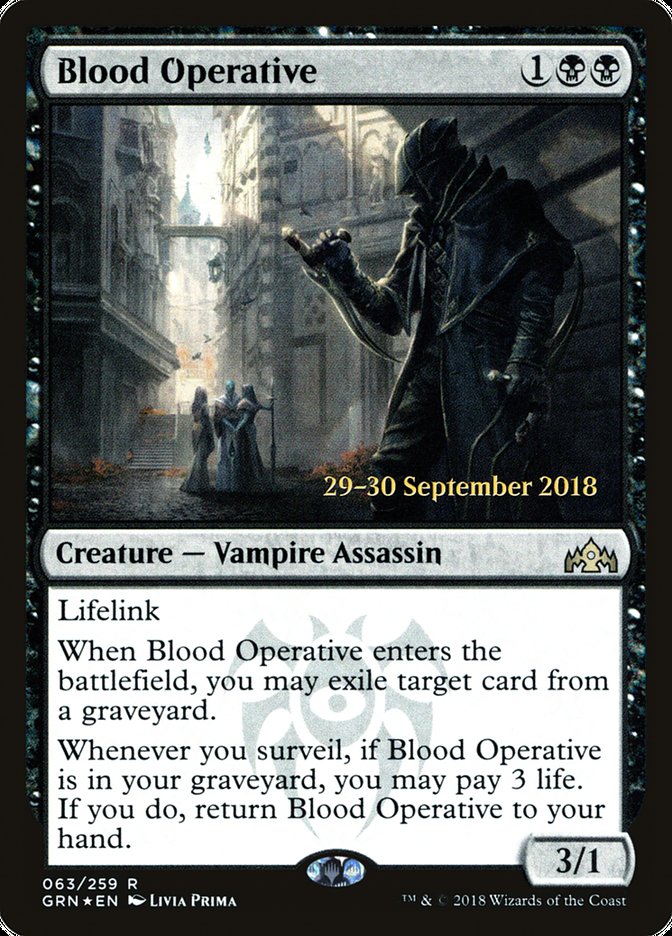 Blood Operative  [Guilds of Ravnica Prerelease Promos] | Gate City Games LLC