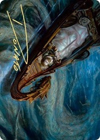 Funeral Longboat Art Card (Gold-Stamped Signature) [Kaldheim: Art Series] | Gate City Games LLC