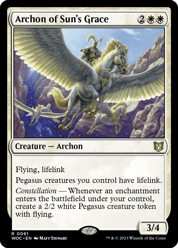 Archon of Sun's Grace [Wilds of Eldraine Commander] | Gate City Games LLC