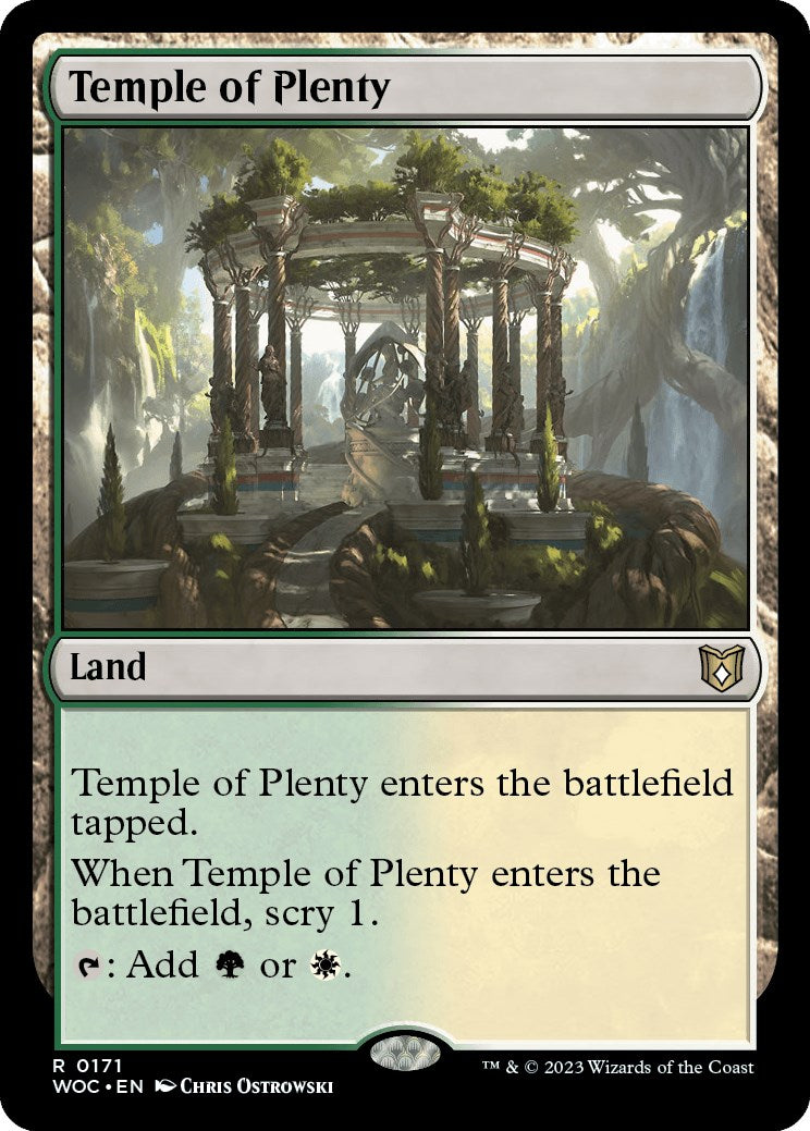 Temple of Plenty [Wilds of Eldraine Commander] | Gate City Games LLC