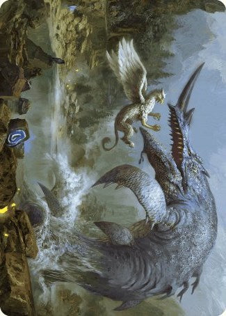 Horned Loch-Whale Art Card [Wilds of Eldraine Art Series] | Gate City Games LLC
