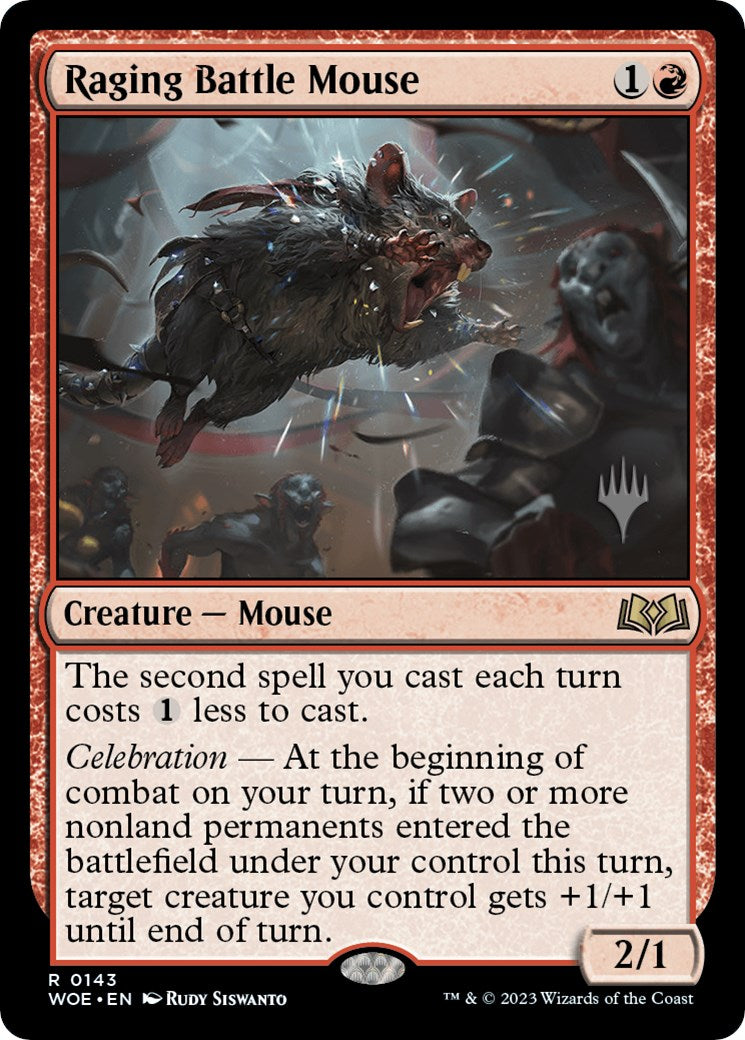 Raging Battle Mouse (Promo Pack) [Wilds of Eldraine Promos] | Gate City Games LLC