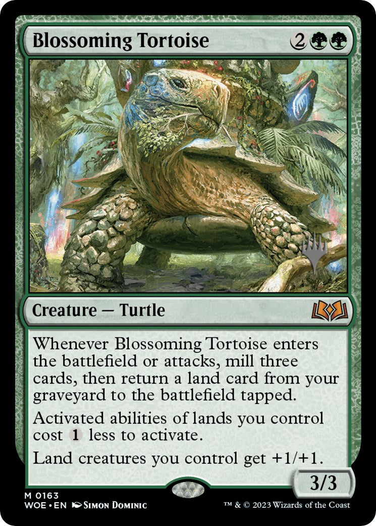 Blossoming Tortoise (Promo Pack) [Wilds of Eldraine Promos] | Gate City Games LLC
