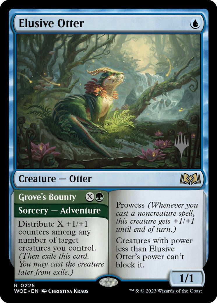 Elusive Otter // Grove's Bounty (Promo Pack) [Wilds of Eldraine Promos] | Gate City Games LLC