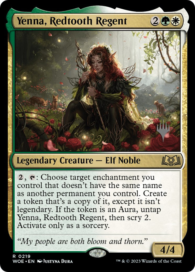 Yenna, Redtooth Regent (Promo Pack) [Wilds of Eldraine Promos] | Gate City Games LLC