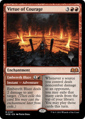 Virtue of Courage //Embereth Blaze (Promo Pack) [Wilds of Eldraine Promos] | Gate City Games LLC