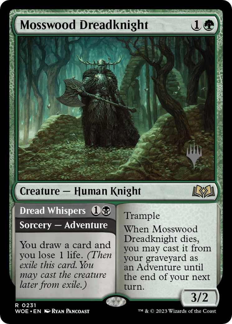 Mosswood Dreadknight // Dread Whispers (Promo Pack) [Wilds of Eldraine Promos] | Gate City Games LLC