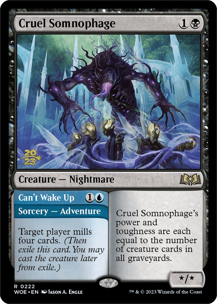 Cruel Somnophage // Can't Wake Up (Promo Pack) [Wilds of Eldraine Promos] | Gate City Games LLC