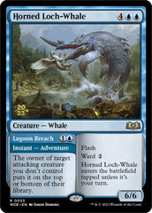 Horned Loch-Whale // Lagoon Breach (Promo Pack) [Wilds of Eldraine Promos] | Gate City Games LLC