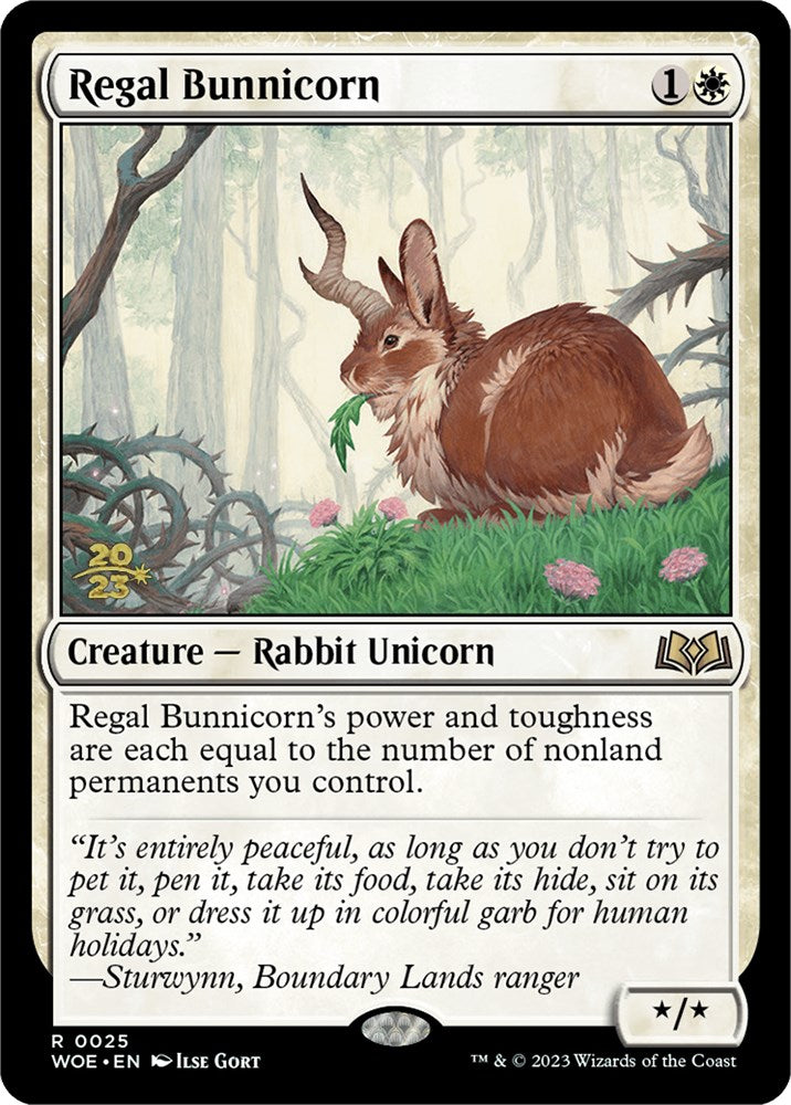 Regal Bunnicorn [Wilds of Eldraine Prerelease Promos] | Gate City Games LLC