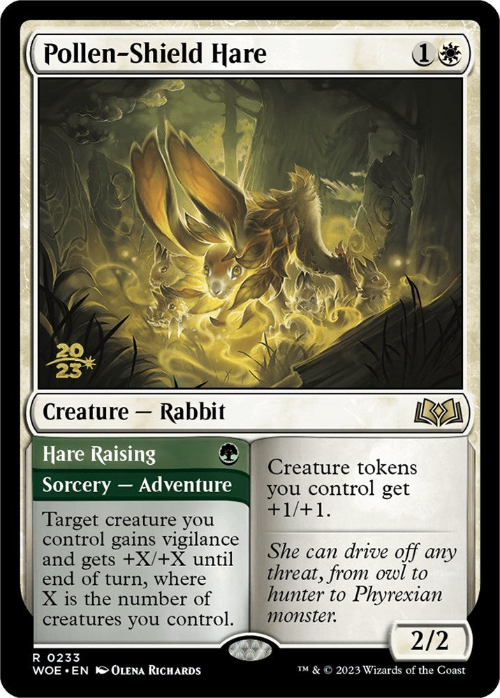 Pollen-Shield Hare // Hare Raising [Wilds of Eldraine Prerelease Promos] | Gate City Games LLC