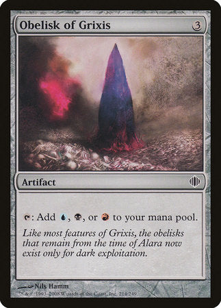 Obelisk of Grixis [Shards of Alara] | Gate City Games LLC