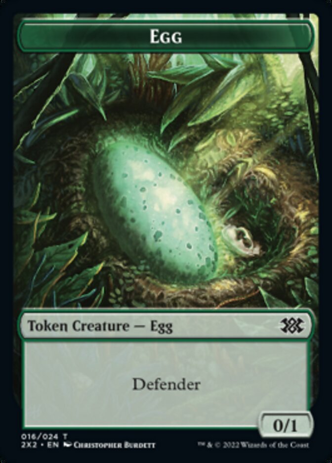 Egg // Phyrexian Golem Double-sided Token [Double Masters 2022 Tokens] | Gate City Games LLC