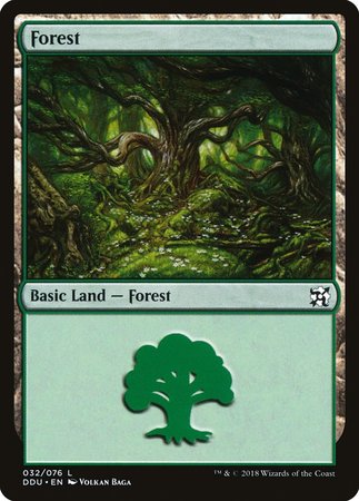 Forest (32) [Duel Decks: Elves vs. Inventors] | Gate City Games LLC