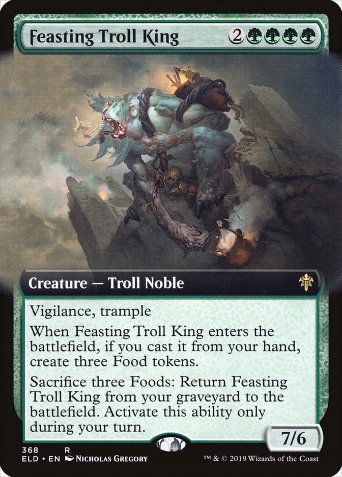 Feasting Troll King (Extended Art) [Throne of Eldraine] | Gate City Games LLC