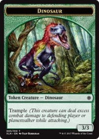 Dinosaur // Treasure (009) Double-sided Token [Ixalan Tokens] | Gate City Games LLC