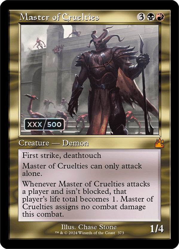 Master of Cruelties (Retro) (Serialized) [Ravnica Remastered] | Gate City Games LLC