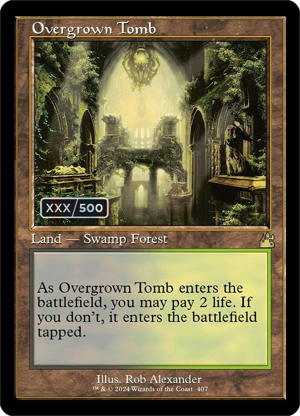 Overgrown Tomb (Retro) (Serialized) [Ravnica Remastered] | Gate City Games LLC