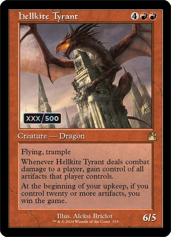 Hellkite Tyrant (Retro) (Serialized) [Ravnica Remastered] | Gate City Games LLC