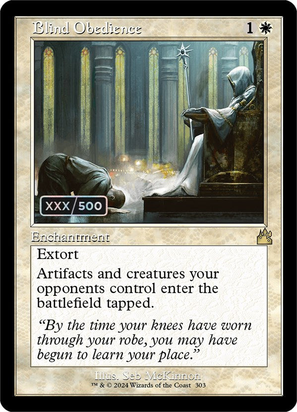 Blind Obedience (Retro) (Serialized) [Ravnica Remastered] | Gate City Games LLC