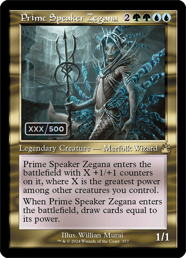 Prime Speaker Zegana (Retro) (Serialized) [Ravnica Remastered] | Gate City Games LLC