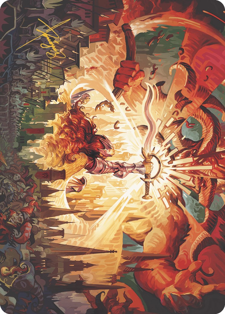 Warleader's Call Art Card (23/49) (Gold-Stamped Signature) [Murders at Karlov Manor Art Series] | Gate City Games LLC