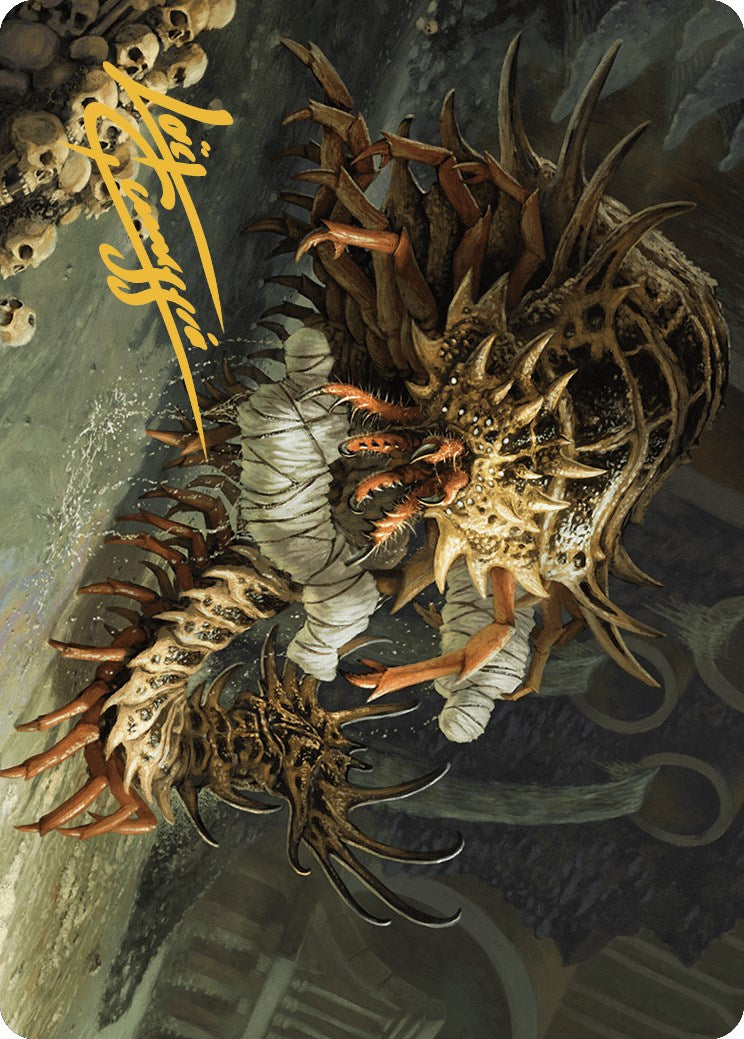 Rot Farm Mortipede Art Card (Gold-Stamped Signature) [Murders at Karlov Manor Art Series] | Gate City Games LLC