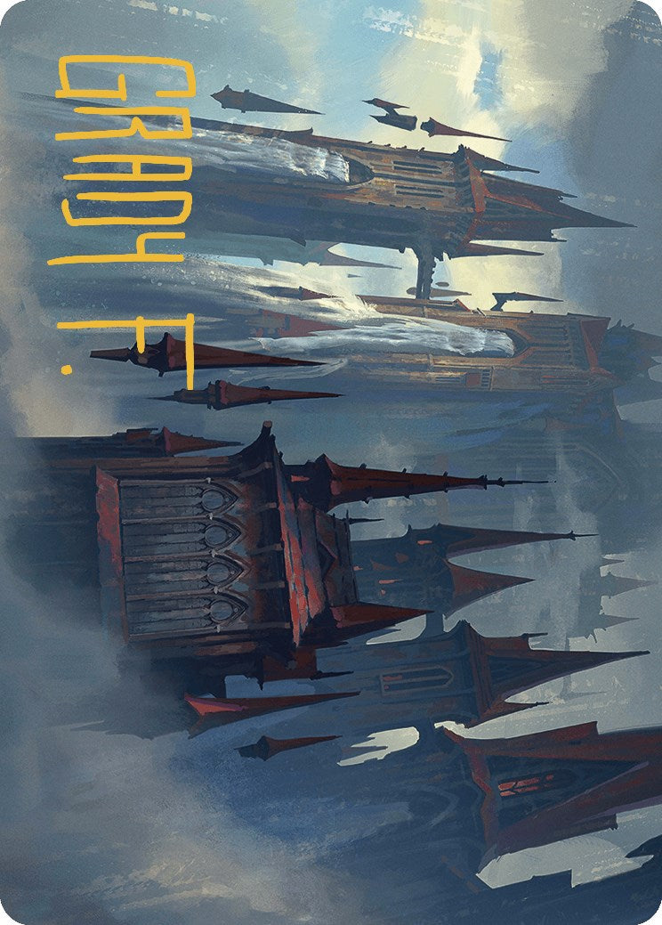 Thundering Falls Art Card (Gold-Stamped Signature) [Murders at Karlov Manor Art Series] | Gate City Games LLC