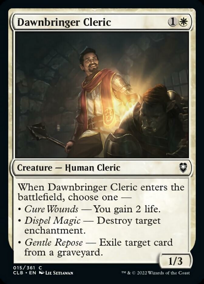 Dawnbringer Cleric [Commander Legends: Battle for Baldur's Gate] | Gate City Games LLC