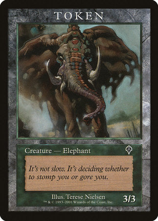 Elephant Token (Invasion) [Magic Player Rewards 2001] | Gate City Games LLC