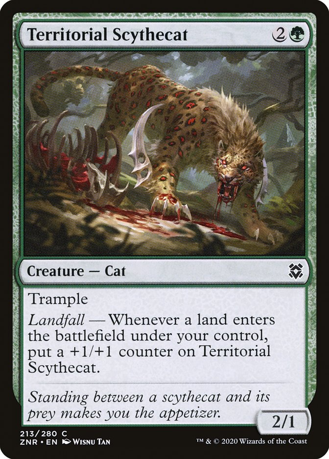 Territorial Scythecat [Zendikar Rising] | Gate City Games LLC