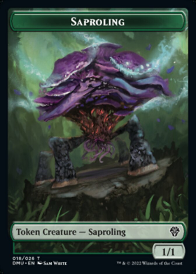 Saproling // Powerstone Double-sided Token [Dominaria United Tokens] | Gate City Games LLC