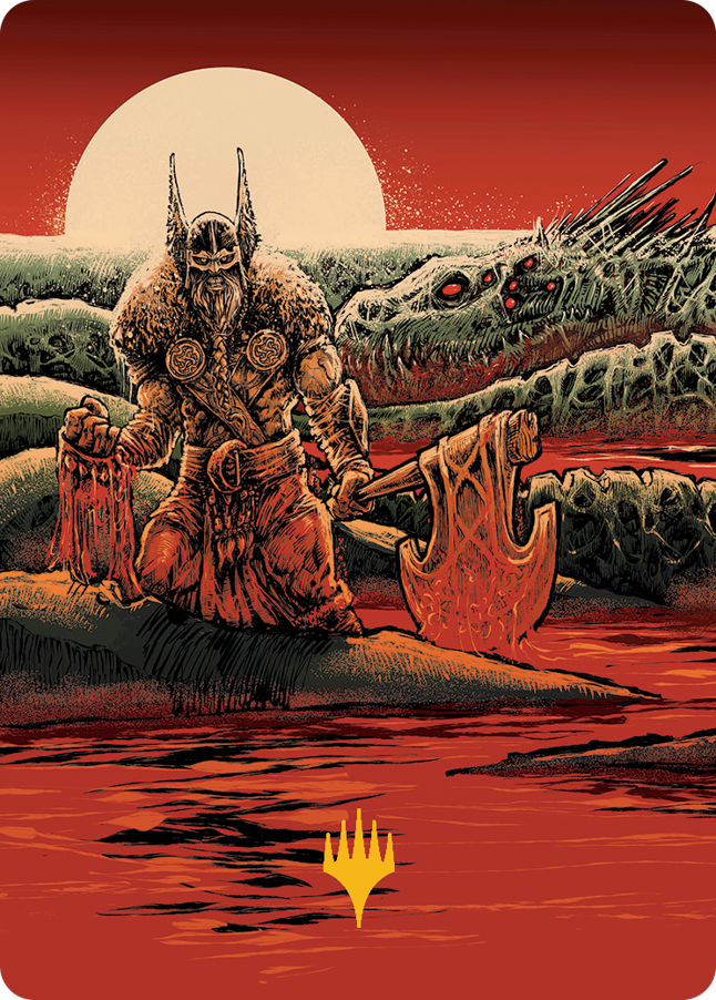 Fynn, the Fangbearer Art Card (Gold-Stamped Signature) [March of the Machine Art Series] | Gate City Games LLC