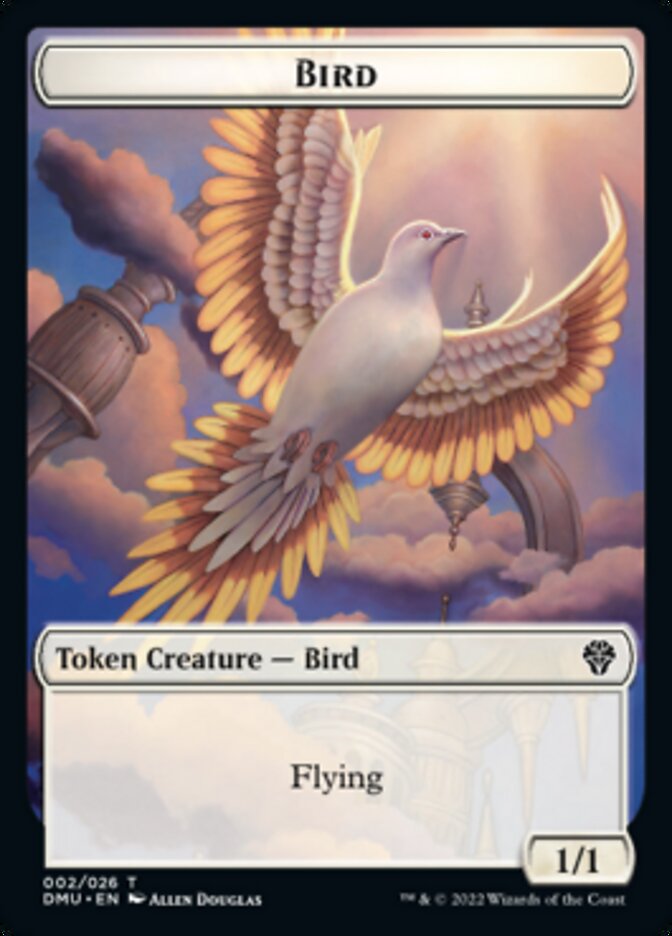 Bird (002) // Monk Double-sided Token [Dominaria United Tokens] | Gate City Games LLC
