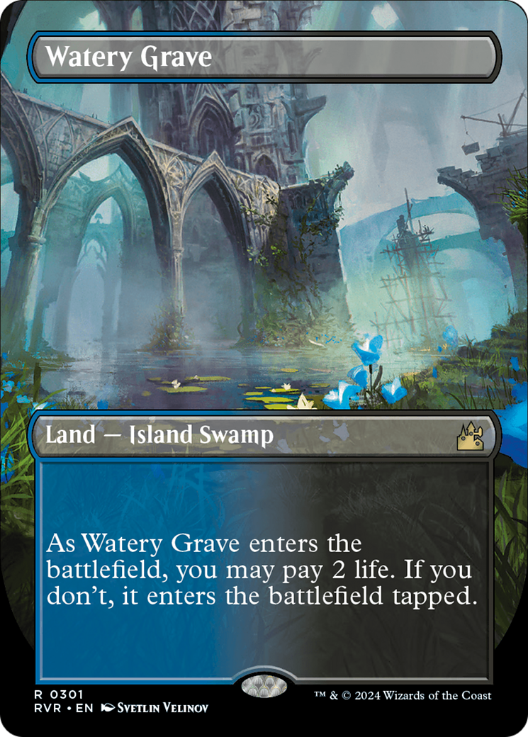 Watery Grave (Borderless) [Ravnica Remastered] | Gate City Games LLC