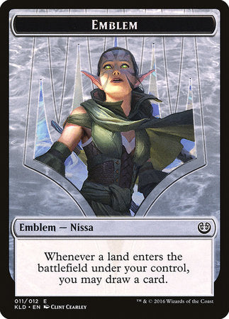 Emblem - Nissa, Vital Force [Kaladesh Tokens] | Gate City Games LLC