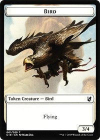 Bird (001) // Sculpture Double-sided Token [Commander 2019 Tokens] | Gate City Games LLC