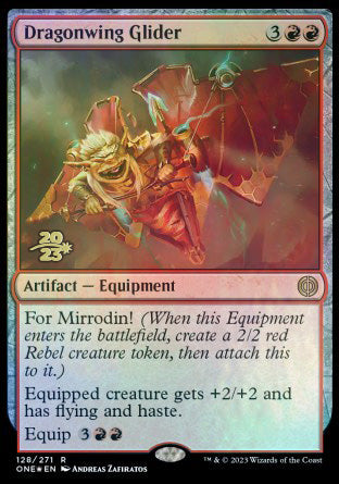 Dragonwing Glider [Phyrexia: All Will Be One Prerelease Promos] | Gate City Games LLC