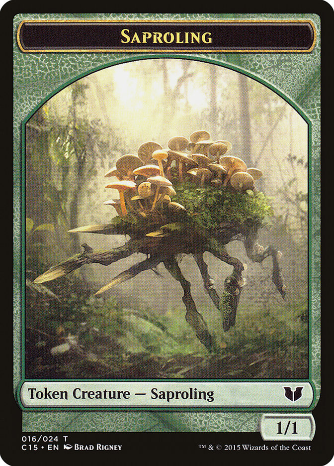 Snake (017) // Saproling Double-Sided Token [Commander 2015 Tokens] | Gate City Games LLC