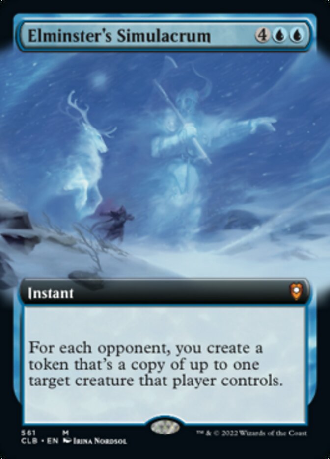 Elminster's Simulacrum (Extended Art) [Commander Legends: Battle for Baldur's Gate] | Gate City Games LLC