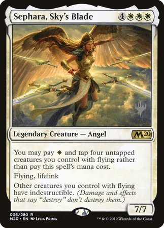 Sephara, Sky's Blade [Core Set 2020 Promos] | Gate City Games LLC