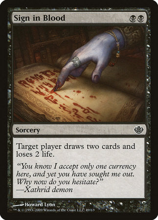 Sign in Blood [Duel Decks: Garruk vs. Liliana] | Gate City Games LLC